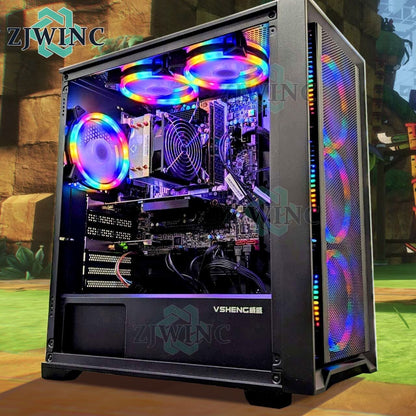 High Performance RGB Fan Gaming PC W-2135 GTX1070 32GB 256GB SSD 3TB Win10 WIFI