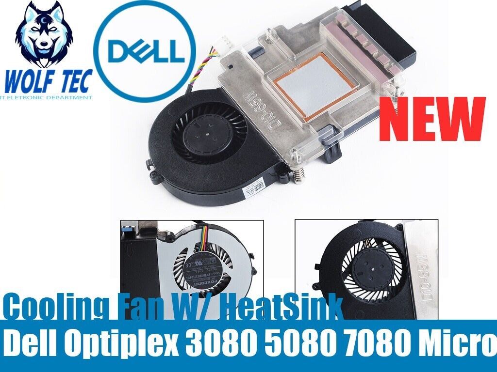 Cooling Fan W/ HeatSink For Dell Optiplex 3080 5080 7080 MFF Micro 8V5K1 W77JN