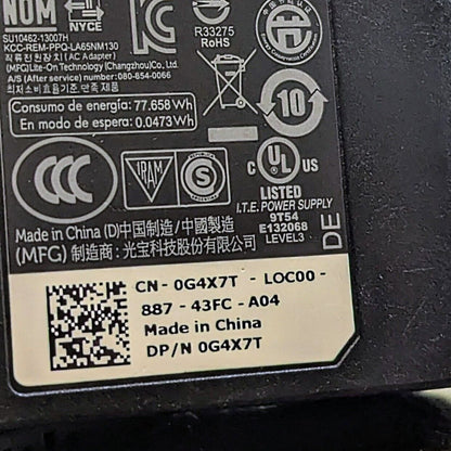 Original 65W AC Adapter Charger Power for Dell Latitude 5480 5580 7280 7480 7490