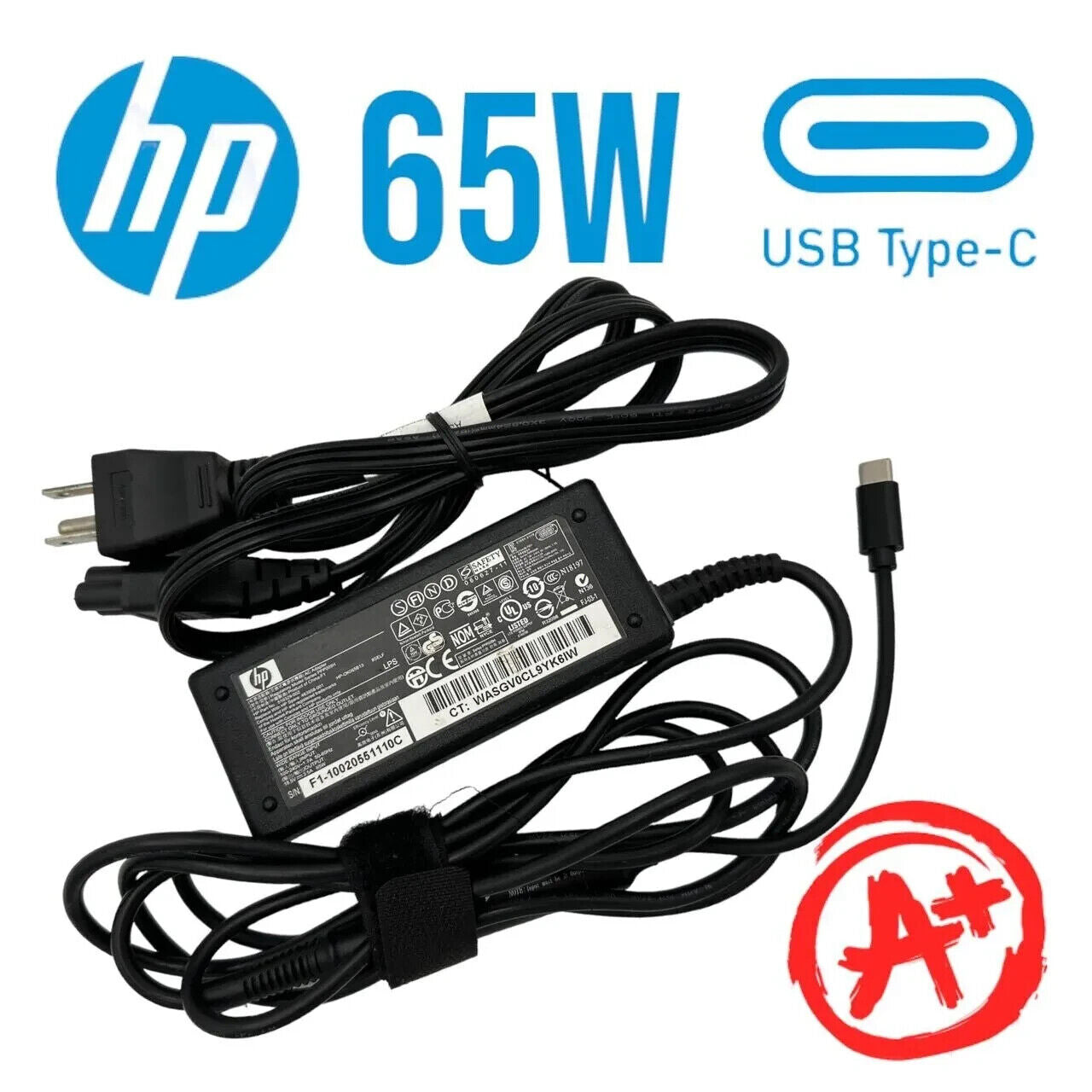 65W USB C Type Dell Latitude 5400 3100 7400 3500 Power Supply Laptop Charger
