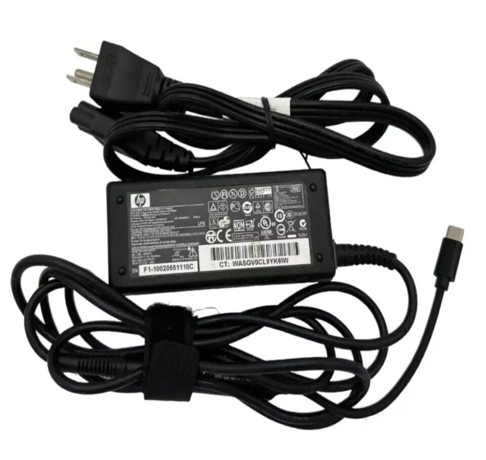 65W Type-C USB-C charger For HP spectre X360 Adapter TPN-CA06 925740-002 Genuine