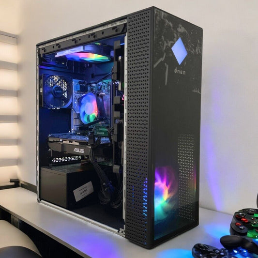 RGB Gaming PC Desktop Computer i7 16GB RAM 256GB SSD 1TB RX580 8GB W10P WIFI