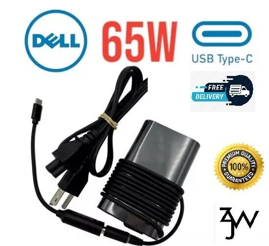Dell Chromebook 11 13 14 3380 3100 3400 5190 65W USB-C Type-C Laptop Charger