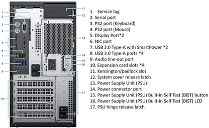 Dell EMC PowerEdge T40 Server i7-9700 64GB DDR4 RAM 1TB SSD windows 10 Pro WiFi