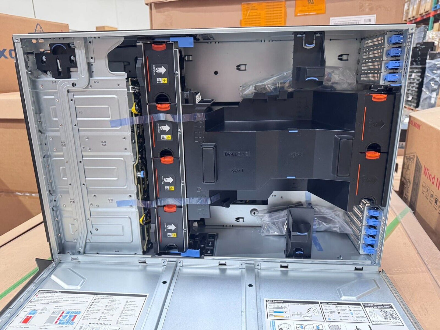 DELL POWEREDGE EMC T640 SERVER CHASSIS SIDE LEFT & RIGHT COVER BACKPLANE FAN