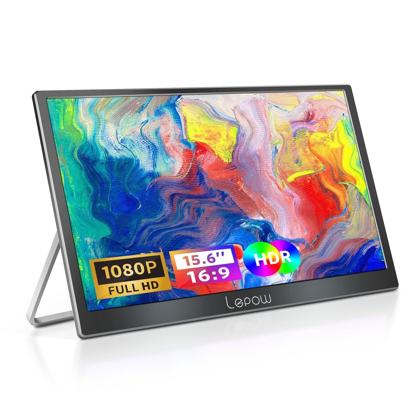 C2 Portable External Monitor 15" USB-C HDMI Gaming IPS Display Screen Speaker