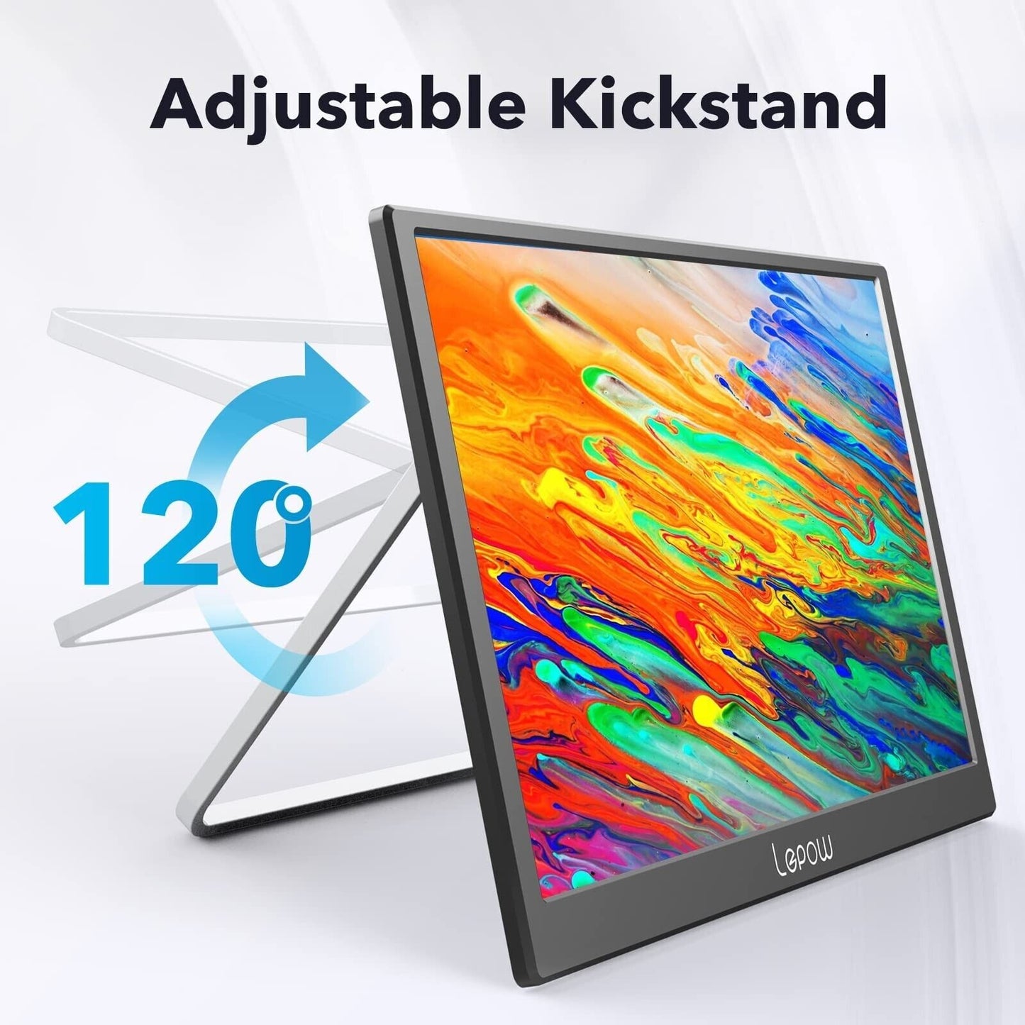 C2 Portable External Monitor 15" USB-C HDMI Gaming IPS Display Screen Speaker