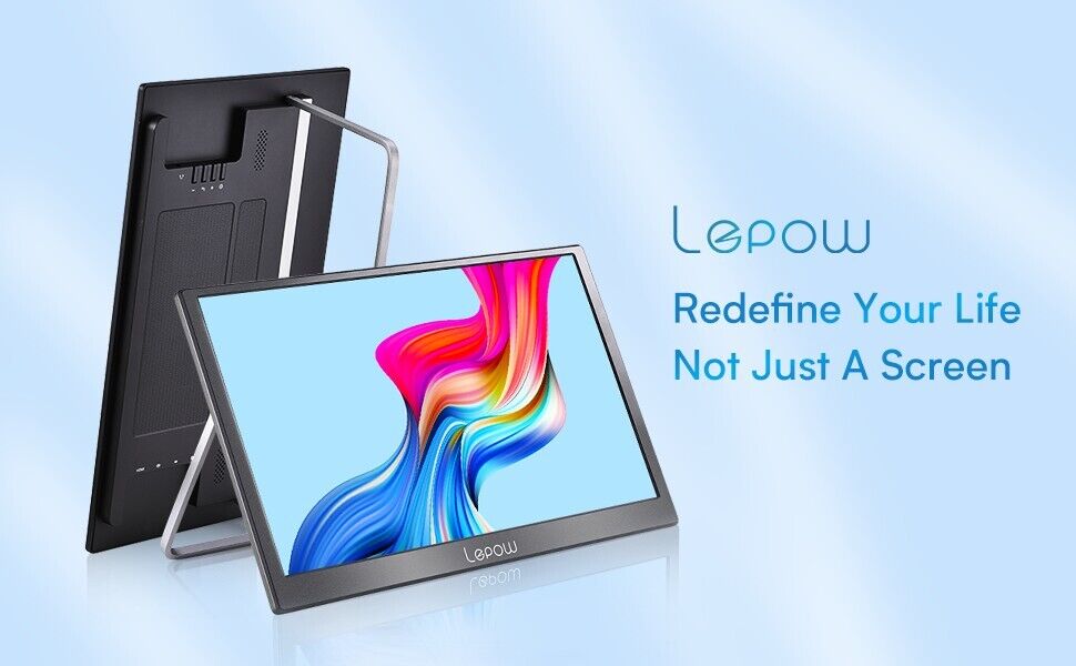 LEPOW C2 Portable Second Monitor 15" FHD 1080P External HDMI USB-C 60hz