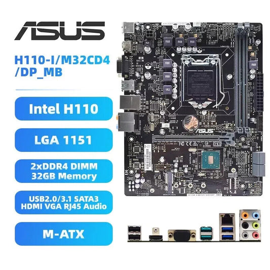 ASUS H110-I/M32CD4/DP_MB Motherboard M-ATX Intel H110 LGA1151 DDR4