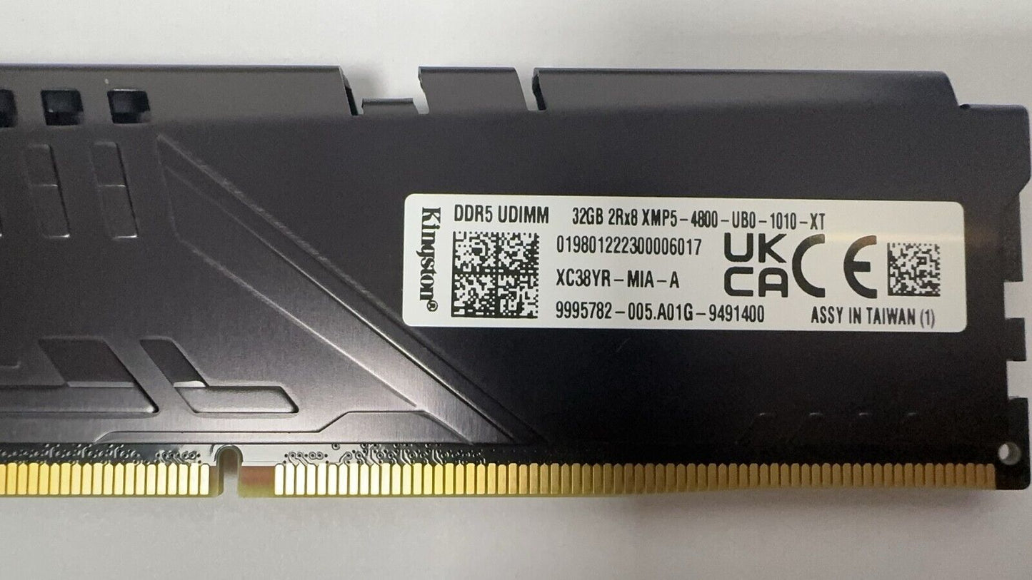128GB 64GB Kingston FURY Beast Black XMP5-4800-UB0 DDR5 4800 32GB 2RX8 XMP LOT