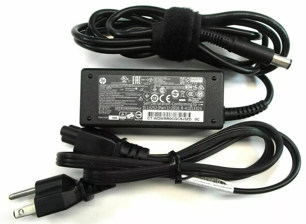 OEM HP 45W 19.5V 2.31A Adapter 7.4mm Large Tip, 744481-003 Power Supply