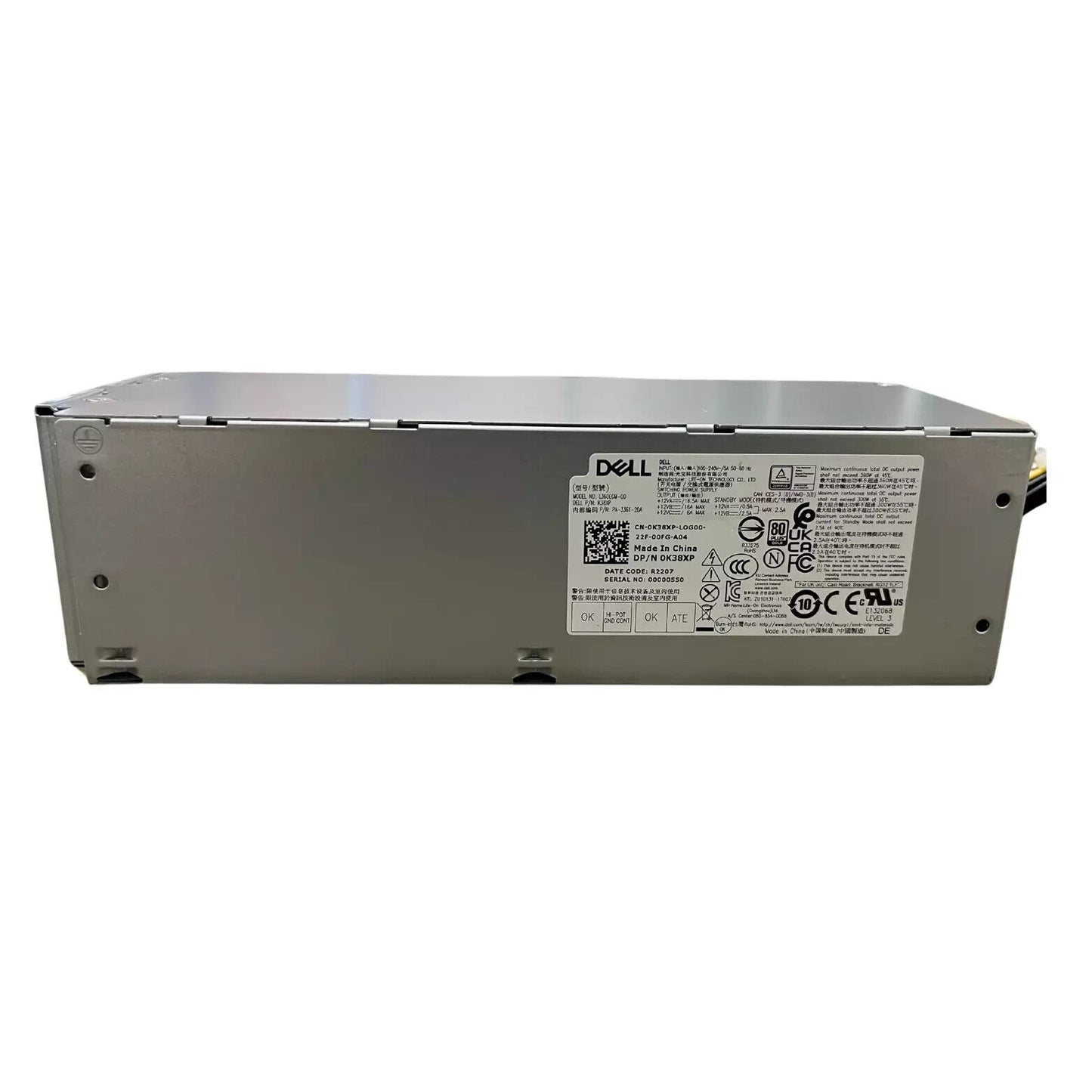 Genuine Dell Optiplex 5050 7050 3050 3060 360w Power Supply L360edgm-00 K38XP