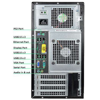 GAMING PC DESKTOP COMPUTER Dell 9020 i7 32GB  R9-350 960GB SSD WINDOWS 10 WIFI