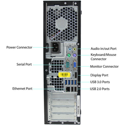 Gaming PC Desktop HP 8300 SFF i7 32GB 512GB SSD HD7570 Windows 10 WIFI +KB