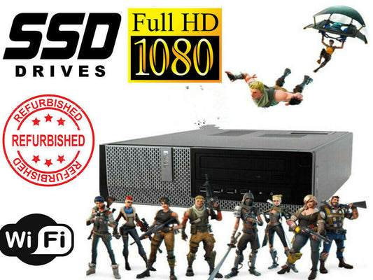 GAMING DESKTOP COMPUTER DELL PC i7 16GB HD7570 512GB SSD  WIFI WINDOWS 10