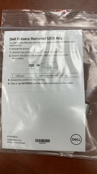 DELL DRIVERS REINSTALL USB KEY FOR DELL Precision 5530 Notebook