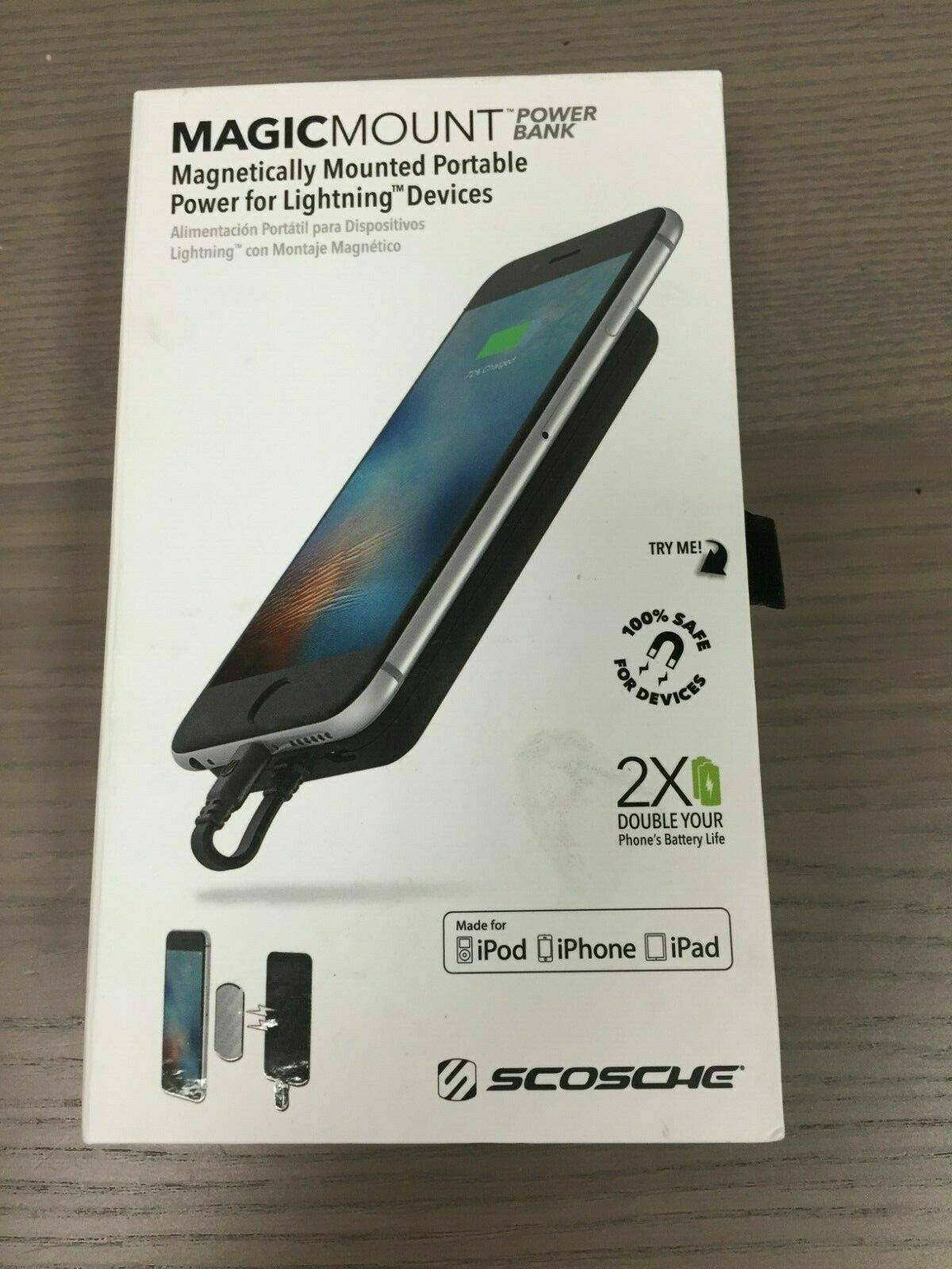 MagicMount 4000mAh Magnetic Power Bank for iPhone X XS XSMAX 8 7 11 Charger Slim
