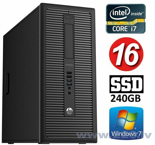 HP Prodesk 800 G1 MT i7-4790 512GB SSD 32GB RAM WIFI DVD-RW Win 10 Pro