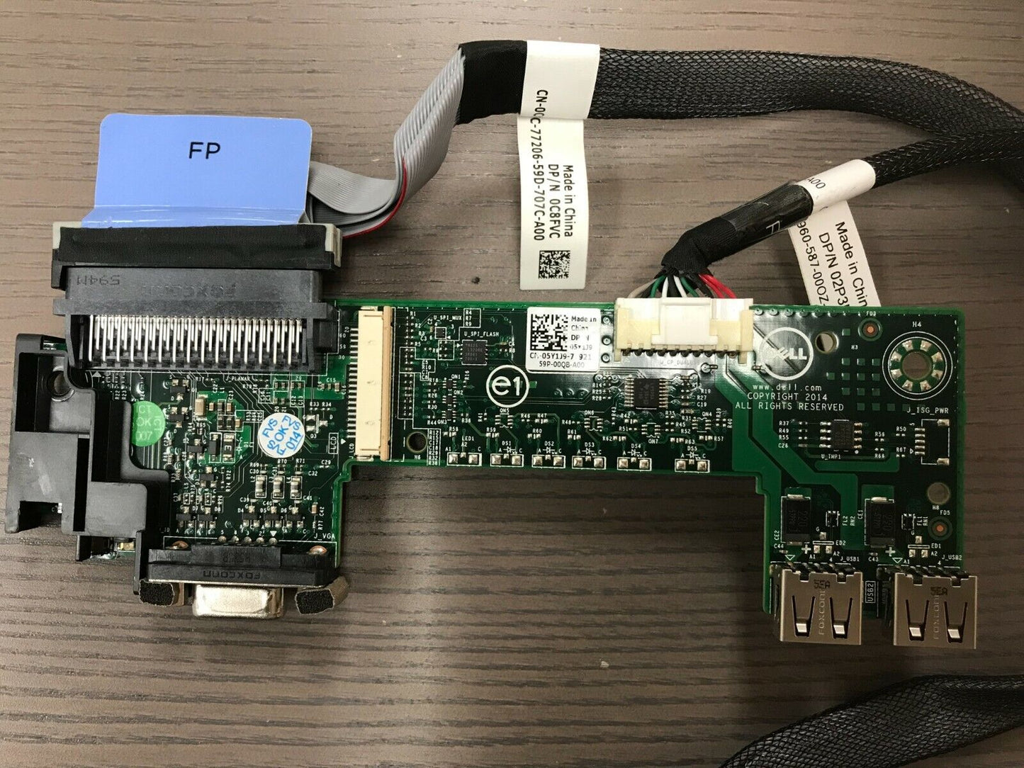 DELL POWEREDGE R330 LFF FRONT CONTROL PANEL BOARD ASSEMBLY 5Y1J9 + 2P3NH + C8FVC