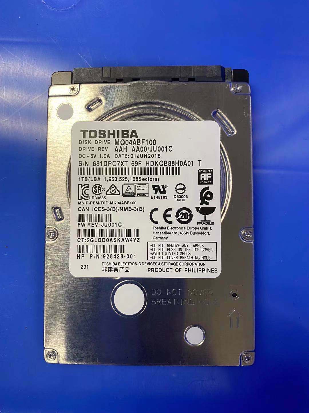 Lot of 10 WD Seagate Toshiba Laptop 2.5" SATA Hard Drives 1TB  **Good**
