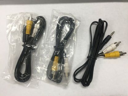 Lot 5 10 100 NEW 3FT 3.5mm AUX Plug to 2 RCA Male Plug Y Audio Stereo Cable