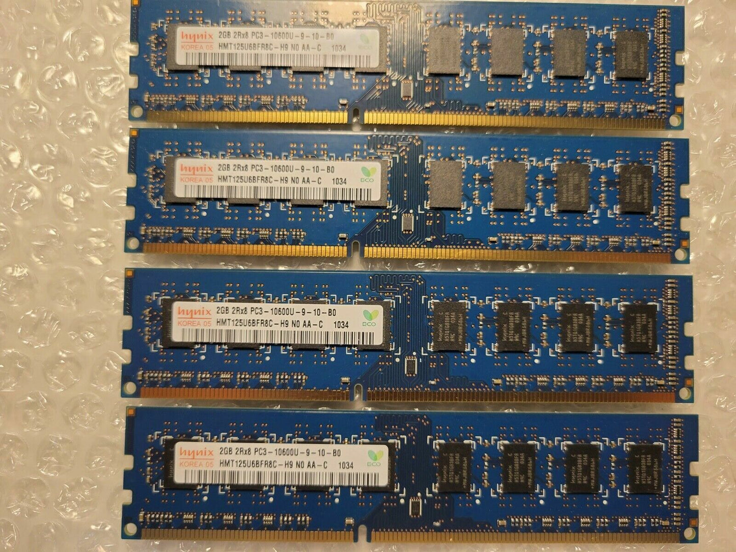 8GB (4X2GB) PC3-1200U DDR3 Desktop Memory RAM Hynix Samsung