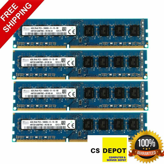 Lot 16GB 32GB RAM (4x4GB 8X4GB 50X4GB) PC3-12800U DDR3 1333MHZ Desktop SDRAM