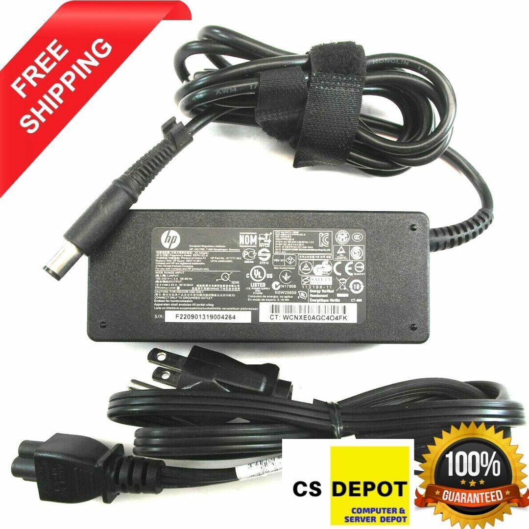 90W Genuine HP Laptop AC Power Adapter Charger PPP014L-SA 463554-001 463955-001