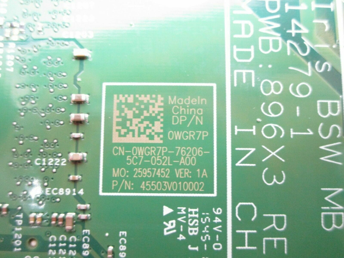 Dell Inspiron 3452 3552 Laptop Motherboard Celeron N3050 14279-1 0WGR7P WGR7P