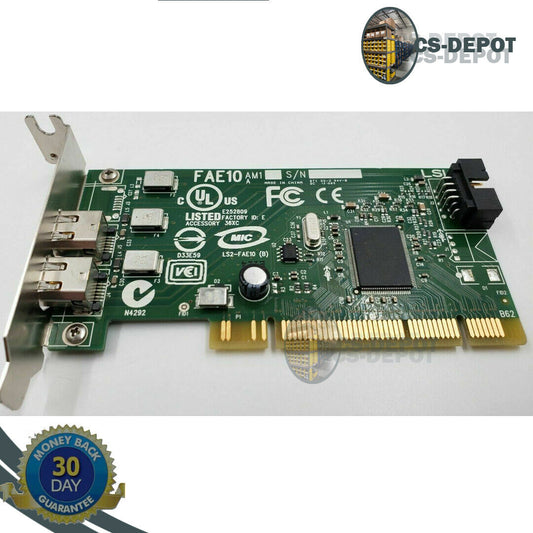 Dell 2 Port J886H IEEE-1394 PCI Express 2.0 x16 FireWire Controller Card
