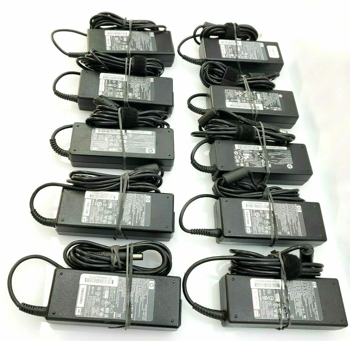 LOT 10 GENUINE HP 65W AC Adapters TPC-LA58 751789-001 19.5V 3.33A 751889-001