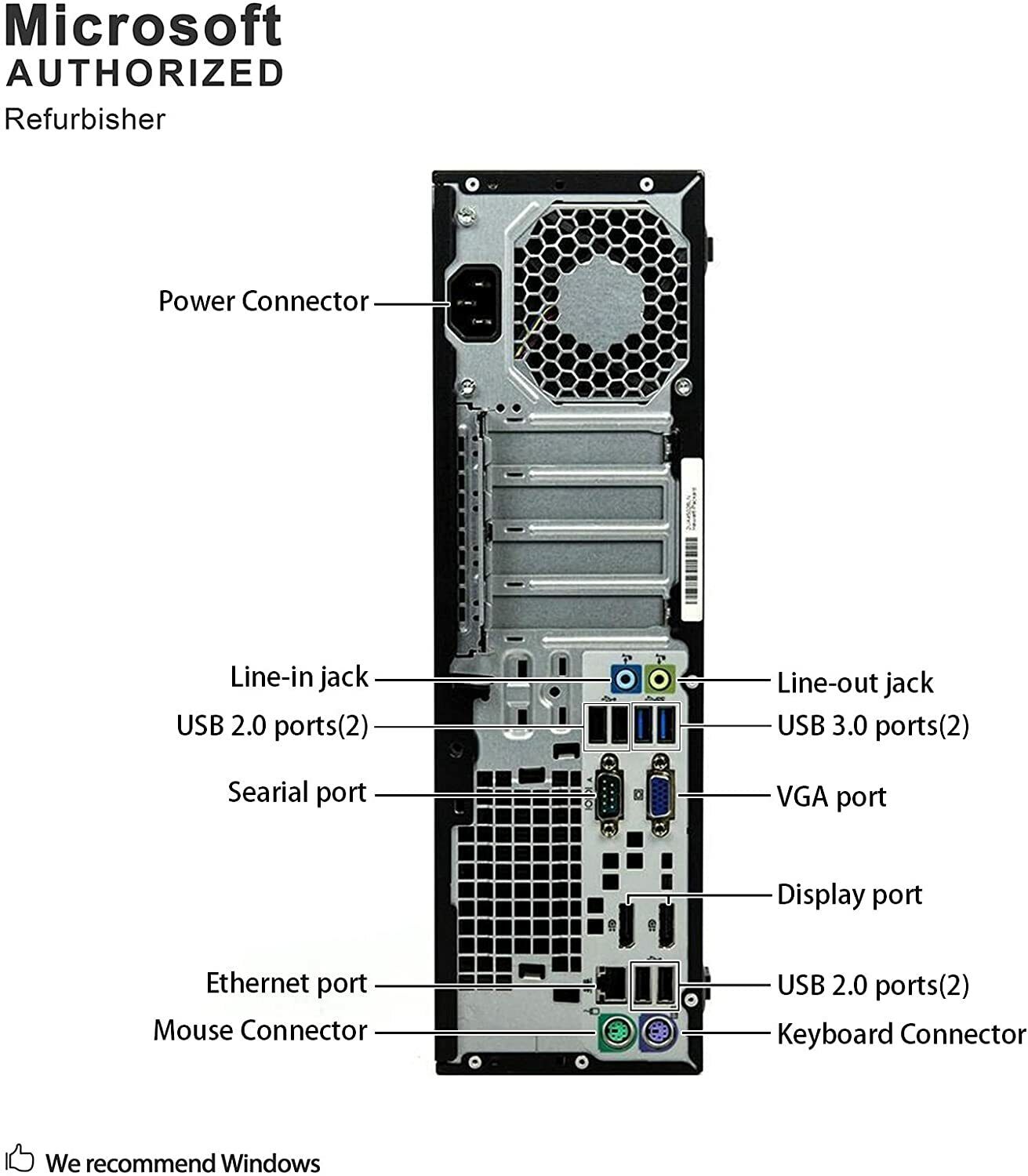 Gaming PC desktop HP 800 G1 SFF i7-4790 16GB HD7570 480GB SSD Windows 10 WIFI