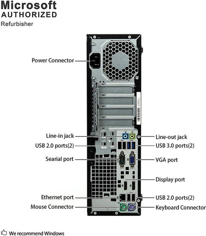 Gaming PC desktop HP 800 G1 SFF i7-4790 16GB HD7570 480GB SSD Windows 10 WIFI
