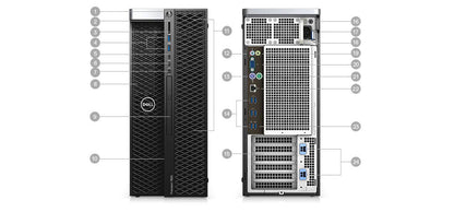 Dell Precision T7820 Tower Xeon Gold 6138 128GB RAM 960GB SSD K620 WIFI WIN11