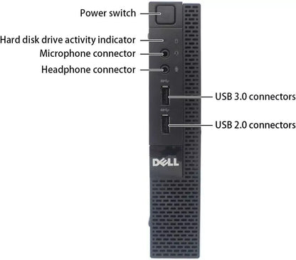 Dell Optiplex 3020M 3020 Micro Mini Tiny PC i7-4785T 16GB 512GB SSD Win10 wifi