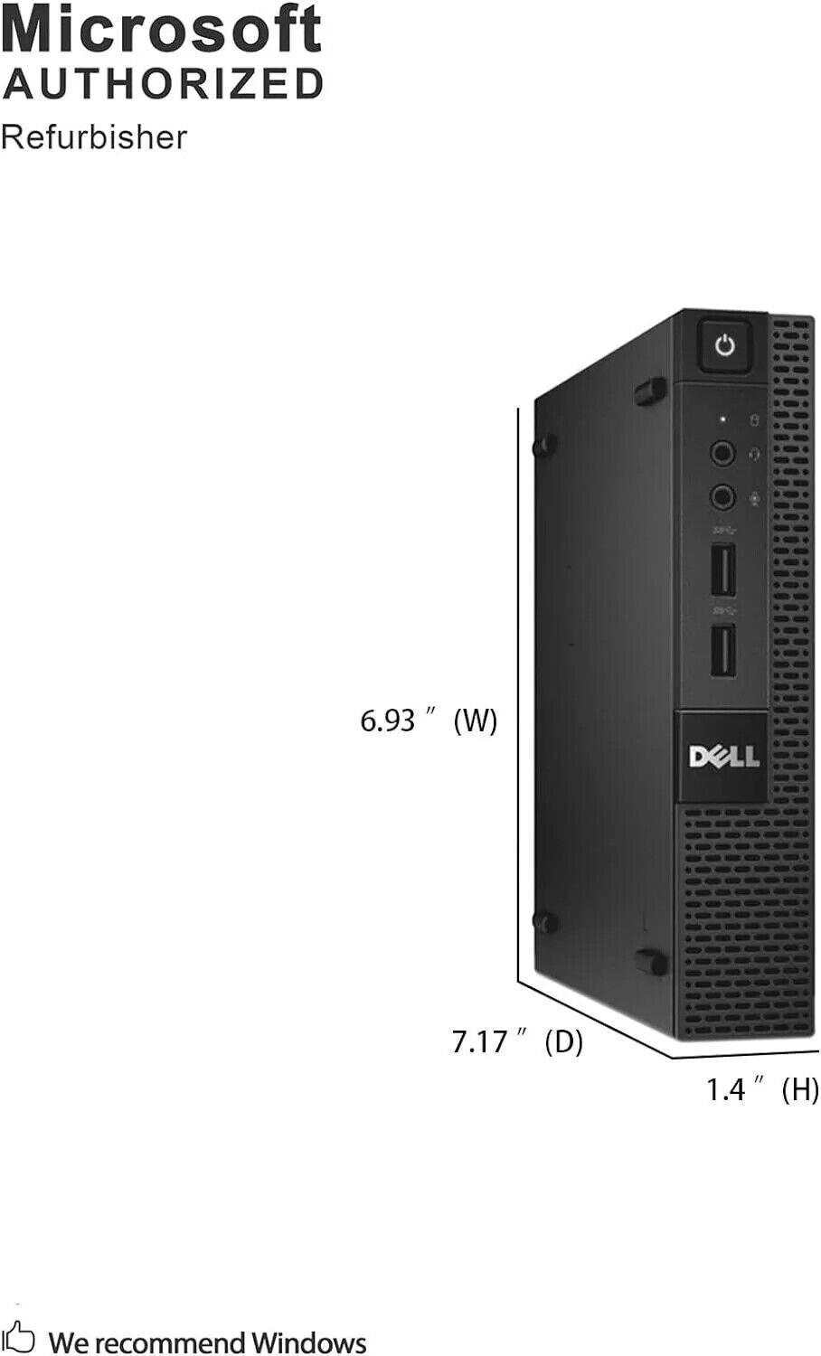 Dell Optiplex 3020M 3020 Micro Mini Tiny PC i7-4785T 16GB 512GB SSD Win10 wifi