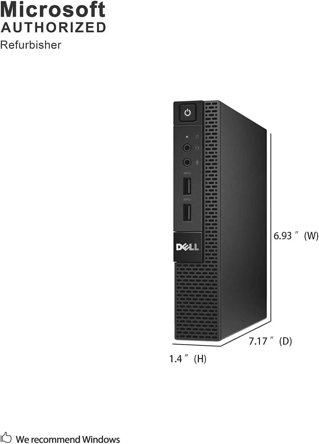 Dell Optiplex 3020M 3020 Micro Mini Tiny PC i7-4785T 16GB 512GB SSD Win10 wifi