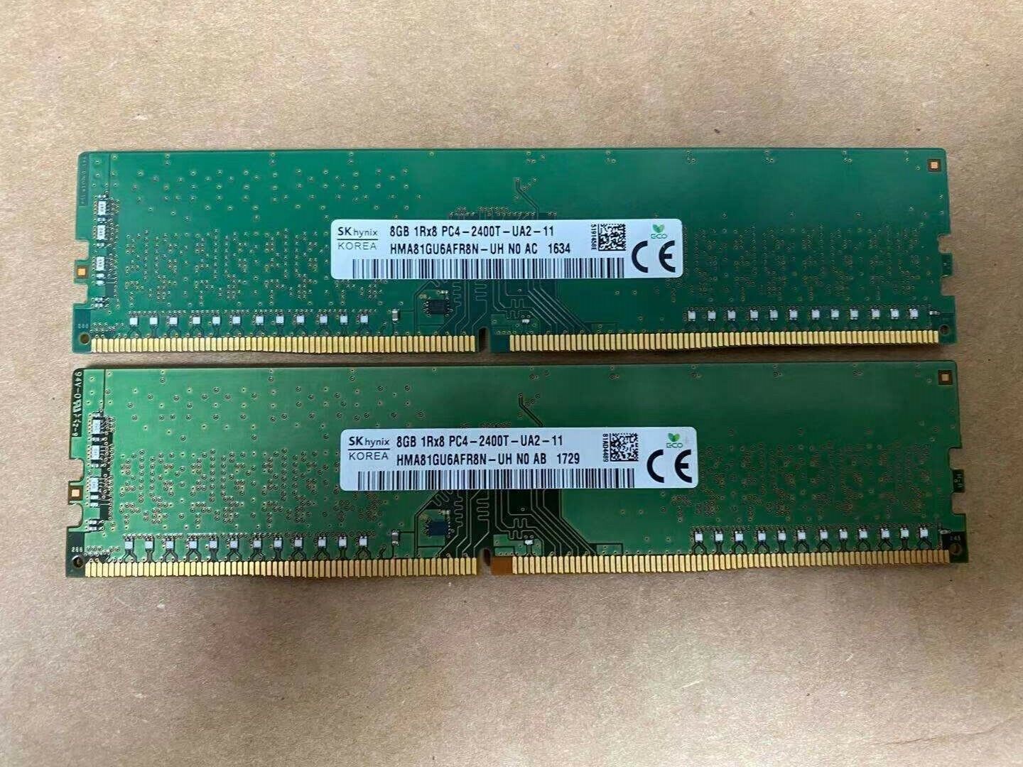LOT MT SAMSUNG SK HYNIX 16GB DDR4 KIT 2x 8GB PC4-2400T DESKTOP RAM