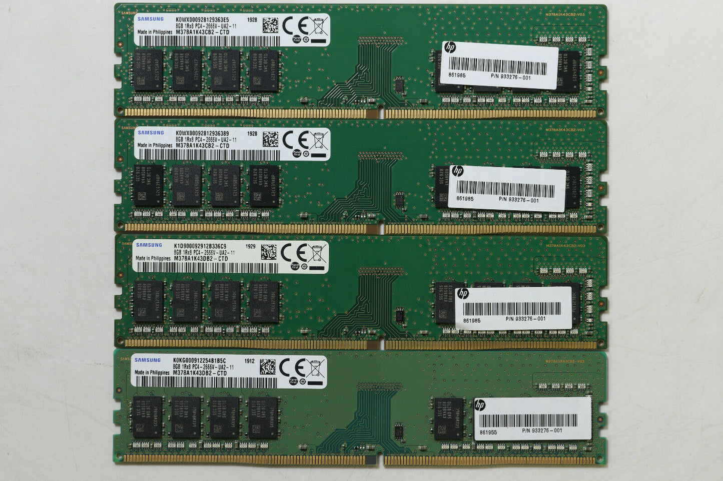 Lot 8GB 16GB 32GB SAMSUNG SK Kingston PC4-2666V DDR4-21300 Desktop RAM Memory