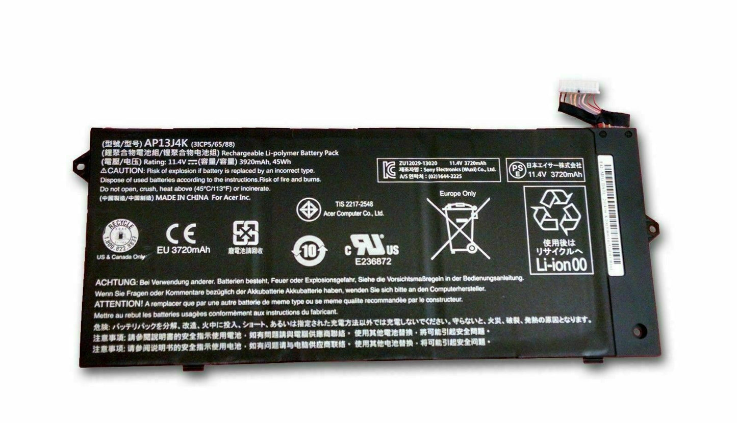 AP13J3K Battery for Acer Chromebook C720-2848 C720 C720P C740 14 CB3-431 AP13J4K