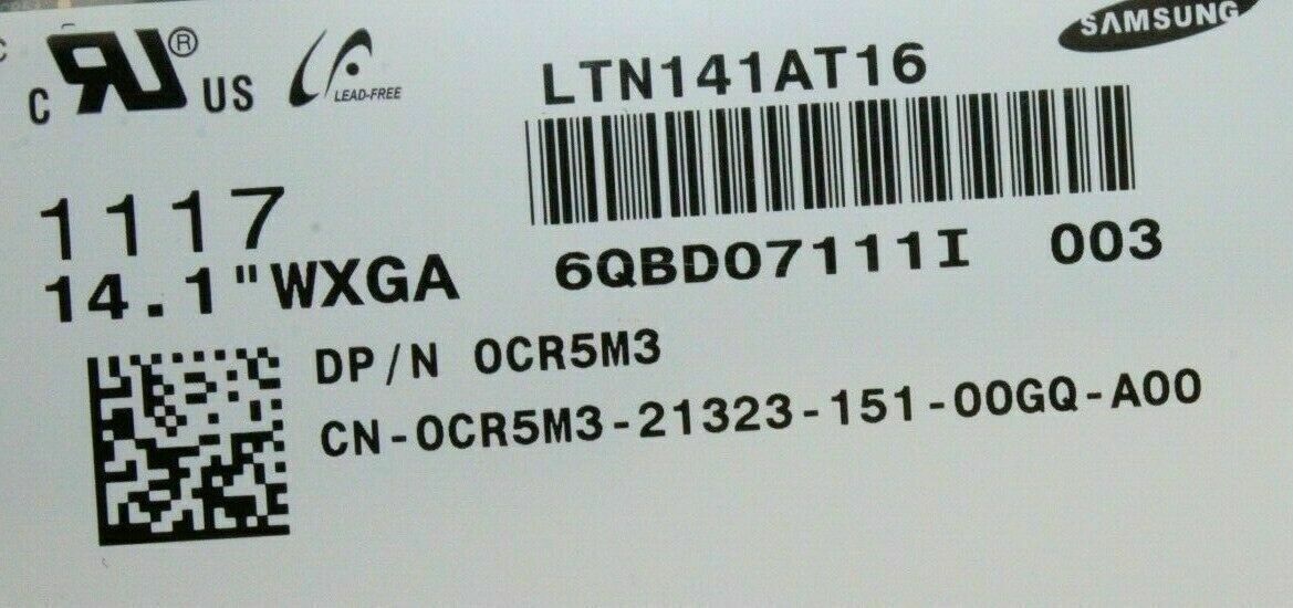 NEW LED DISPLAY FOR SAMSUNG LTN141AT16-001 LAPTOP LCD SCREEN 14.1" WXGA