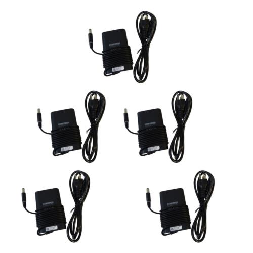 LOT 5 X OEM DELL 65W  0JNKWD 0G4X7T AC Adapter 19.5V 7.4mm LA65NM130 with CORD