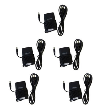 LOT 5 X OEM DELL 65W  0JNKWD 0G4X7T AC Adapter 19.5V 7.4mm LA65NM130 with CORD