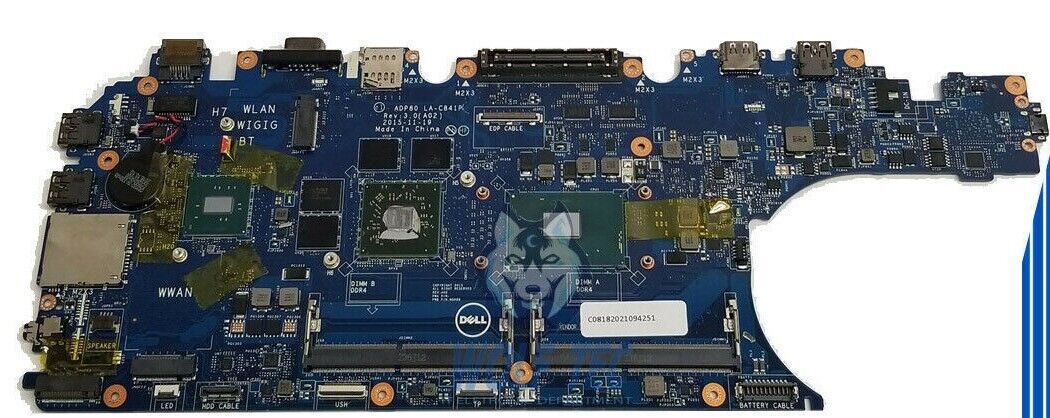 Open box Dell Latitude E5570 Intel 2.7 GHz Core i7-6820HQ DDR4 Motherboard K6HJF