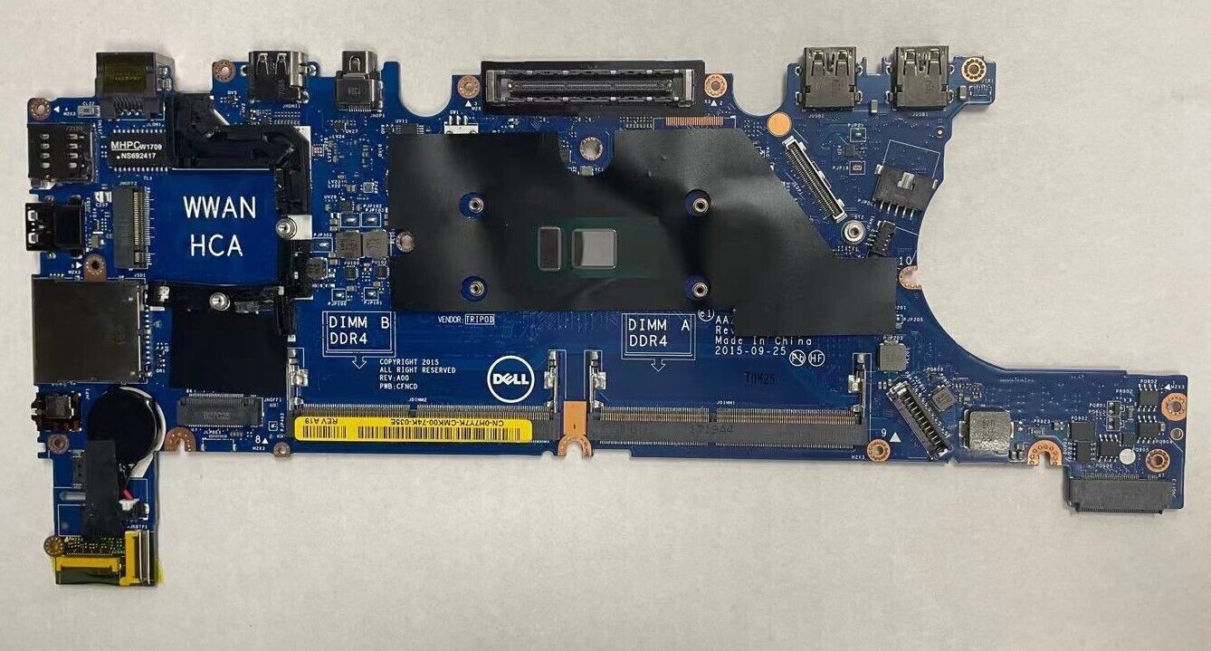 Dell Latitude E7270 i5-6300U Laptop Motherboard LA-C451P H7Y7K 0H7Y7K Tested USA