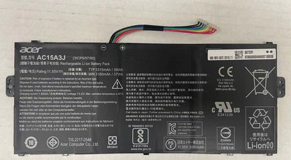 Acer Chromebook CB5-132T-C9KK 11.6" New Battery 11.55V 37Wh 3180mAh AC15A3J