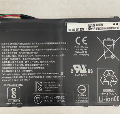 Acer Chromebook CB5-132T-C9KK 11.6" New Battery 11.55V 37Wh 3180mAh AC15A3J