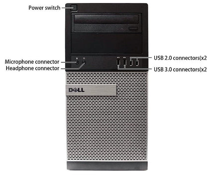 Dell 7020 MT PC Tower Computer PC i7 32GB RAM 960GB SSD DVD-RW WiFi Windows 10