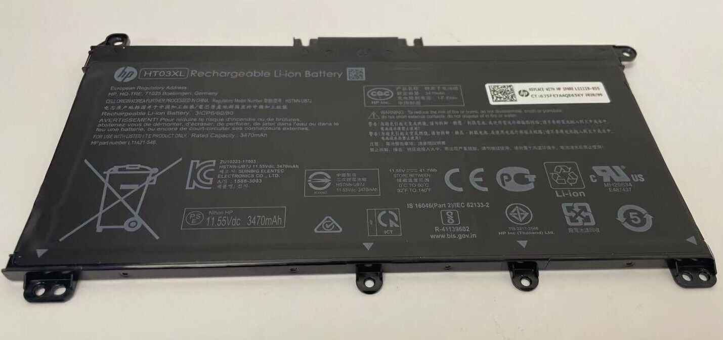 New HT03XL Genuine OEM Battery for HP Pavilion L11421-2C2 L11119-855 15-CS 15-DA