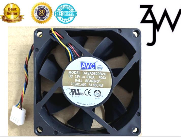 AVC 8020 12V 0.60A DASA0820B2U 8CM 4-wire CPU fan 7C20C